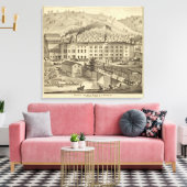 Brouwerij en mouterij van A Reymann Canvas Afdruk (Insitu (Woonkamer))