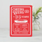 Brouwerij Surprise Cheers en Biers 30 jaar Kaart (Staand voorkant)