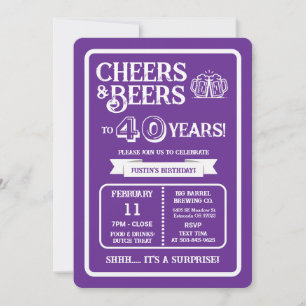 Brouwerij Surprise proost op 40 jaar cheers en bie Kaart