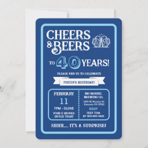 Brouwerij Surprise proost op 40 jaar cheers en bie Kaart