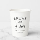 Brouwerij Thema Brews en I Do's Paper cup Papieren Bekers (Achterkant)