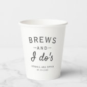 Brouwerij Thema Brews en I Do's Paper cup Papieren Bekers (Voorkant)