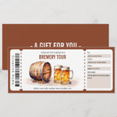 Brouwerij Tour Cadeaubon - Bierproeverij Kaart (Voorkant / Achterkant)