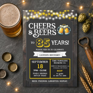 Brouwerij Verjaardags Cheers en Bieren voor 85 Jaa Kaart