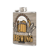 Brouwerij voegt de naam van de brouwerij van de br heupfles (Links)