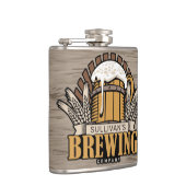 Brouwerij voegt de naam van de brouwerij van de br heupfles (Rechts)