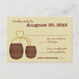 Brouwery Wedding Response RSVP Kaartje