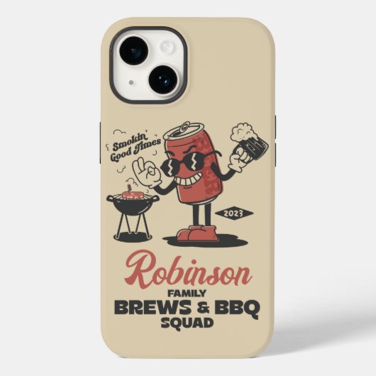 Brouwsels en BBQ Squad Grappige Barbeque Familie C Case-Mate iPhone Case (Achterkant)