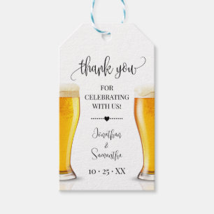Brouwt voordat ik doe voor tag minimalistische dou cadeaulabel