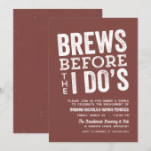 Brouwt voordat ik Do's brouwerij verlovingsfeestst Kaart (Voorkant / Achterkant)