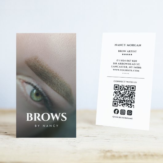 Brow Artiest Foto QR Code Visitekaartje