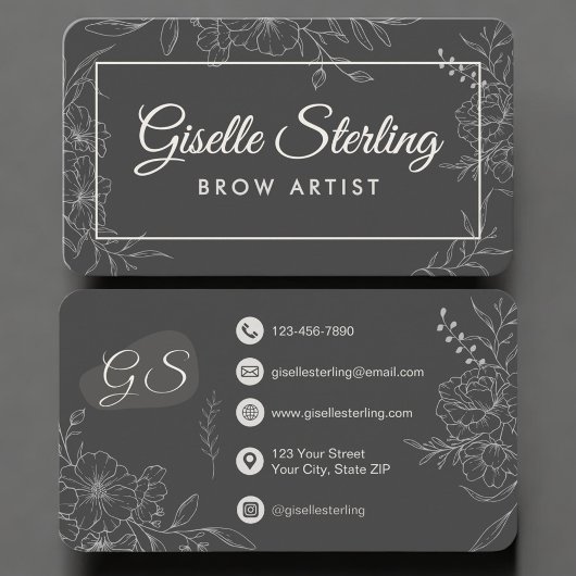 Brow Artist Floral Visitekaartje
