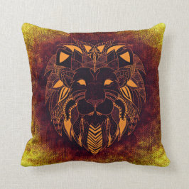 Brow Lion, Ornamental Lion Pillow Kussen
