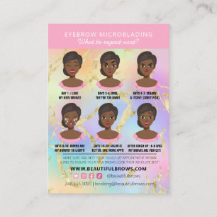 Brow Microblading Aftercare & Appointmarmer Visitekaartje