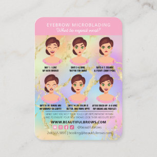 Brow Microblading Instructions Care & Apps Visitekaartje