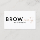 Brow Society Visitekaartje (Voorkant)