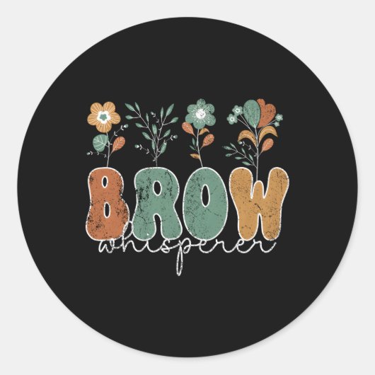 Brow Whisperer Wenkbrauw Tech Brow Stylist Wenkbra Ronde Sticker (Voorkant)