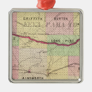 Brown and Keya Paha County, Nebraska Metalen Ornament