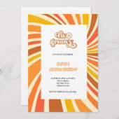 BROWN AND ORANGE GROOVY INVITATION (Devant / Derrière)