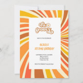 BROWN AND ORANGE GROOVY INVITATION KAART (Voorkant)