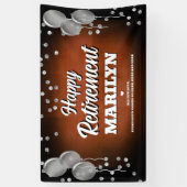 Brown and Silver Happy Retirement Spandoek (Verticaal)