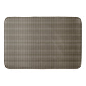 Brown and Taupe Gingham Check Print Bath Mat (Voorkant)