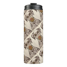 brown and white dalmatian dog Thermal Tumbler Thermosbeker