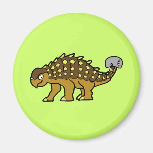 Brown Ankylosaurus Magneet (Voorkant)