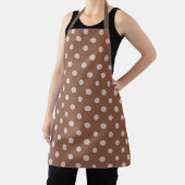 Brown apron with white polka dots  schort (Insitu)