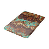 Brown Aqua Turquoise Green Geode Marble Pattern Badmat (Gekanteld)