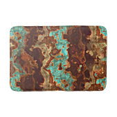 Brown Aqua Turquoise Green Geode Marble Pattern Badmat (Voorkant)