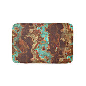 Brown Aqua Turquoise Green Geode Marble Pattern Badmat (Voorkant)