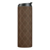 Brown Argyle Coffee Tumbler Thermosbeker (Gedraaid links)
