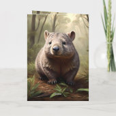 Brown Australie Wombat, carte d'anniversaire (Dos)