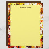 Brown automne feuilles photo mariage papier papete (Devant / Derrière)