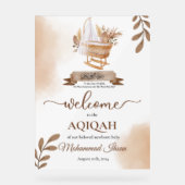 Brown Automne Feuilles Poussette Bébé Garçon Aqiqa (Recto)