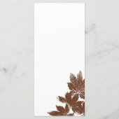 Brown Automne Maple Leaf - Mariage Menu (Dos)