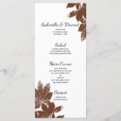 Brown Automne Maple Leaf - Mariage Menu (Devant)