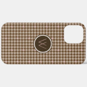 Brown avec Rose Gold Houndstooth Coque-Mate Coque (Verso / Droite)