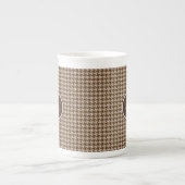Brown avec Rose Gold Houndstooth Spécialité Mug (Devant)