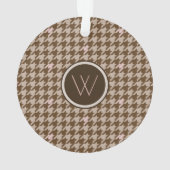 Brown avec Rose or Accent Houndstooth Ornement (dos)