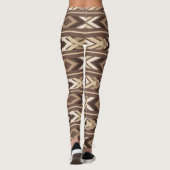 Brown Aztec Tribal Native American Leggings (Achterkant)