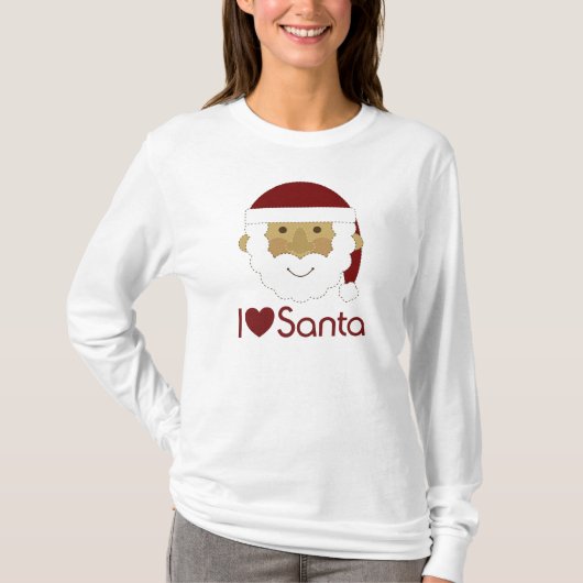 Brown Bag I Heart Santa gift T-shirt (Voorkant)