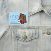 Brown Bag School Lunch Teacher Cafeteria Worker Naamplaatje (In situ)