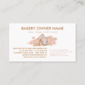 Brown Baking Utensils Bakkerij Baker Visitekaartje (Achterkant)