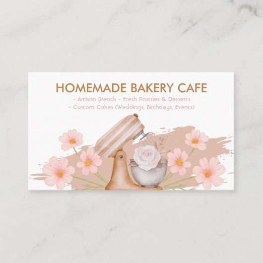 Brown Baking Utensils Bakkerij Baker Visitekaartje (Voorkant)