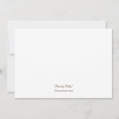 Brown bande violet bébé douche Invitations (Dos)