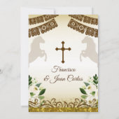 Brown Baptême Boys Mexicain Fiesta Invitation (Dos)