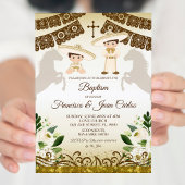Brown Baptême Boys Mexicain Fiesta Invitation