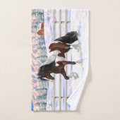 Brown Bay Gypsy Vanner Draft Horse (Serviette à main)